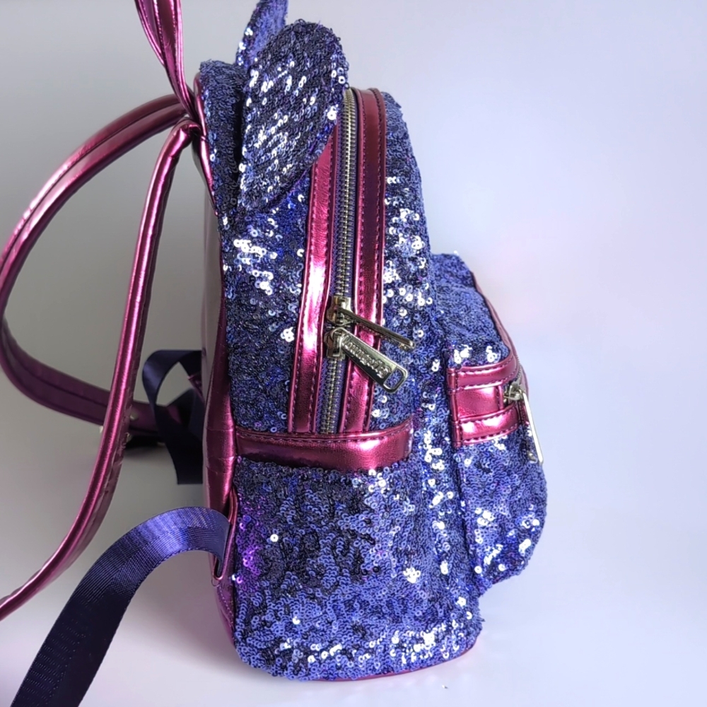 Disney Parks Loungefly Purple Potion Sequin Mini Backpack - Picture 5 of 16